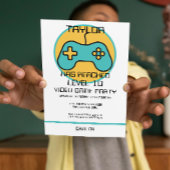 Computer Video Game Player Leveling Up Birthday 招待状