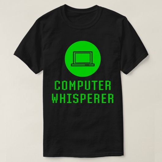 Computer Whispeerテックおもしろい修復ギークのサポート Tシャツ (デザイン正面)