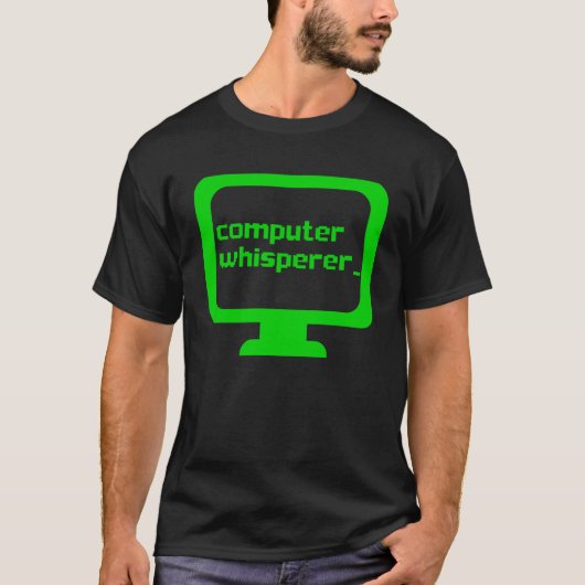 Computer Whispeerer Tech SupportおたくギークIT Tシャツ (正面)