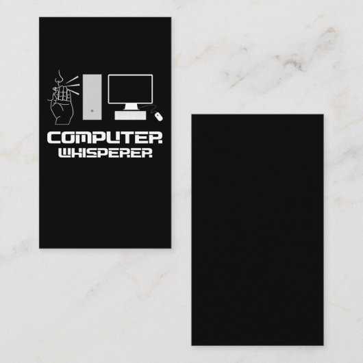 Computer Whisperer Gamer IT おもしろい Admin Programmer 名刺 (正面/裏面)