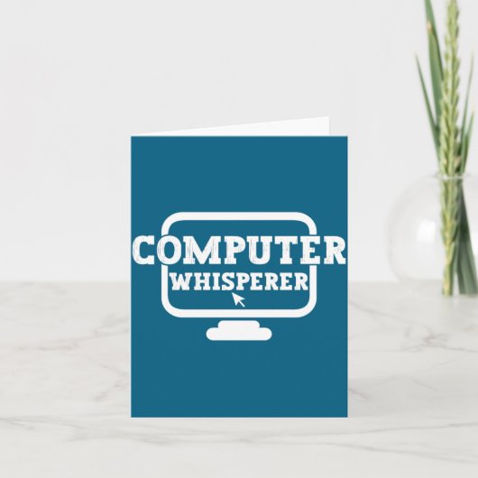 Computer Whisperer Tech Suprt Nerds Geek Funny N カード (正面)