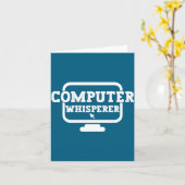 Computer Whisperer Tech Suprt Nerds Geek Funny N カード (黄色い花)