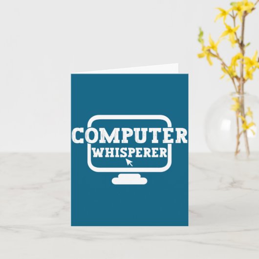 Computer Whisperer Tech Suprt Nerds Geek Funny N  カード (黄色い花)