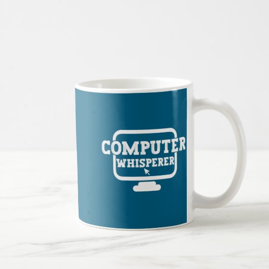 Computer Whisperer Tech Suprt Nerds Geek Funny N  コーヒーマグカップ (右)