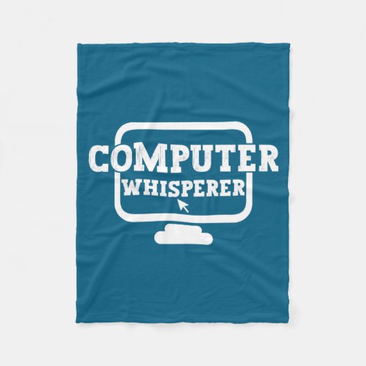Computer Whisperer Tech Suprt Nerds Geek Funny N  フリースブランケット (正面)