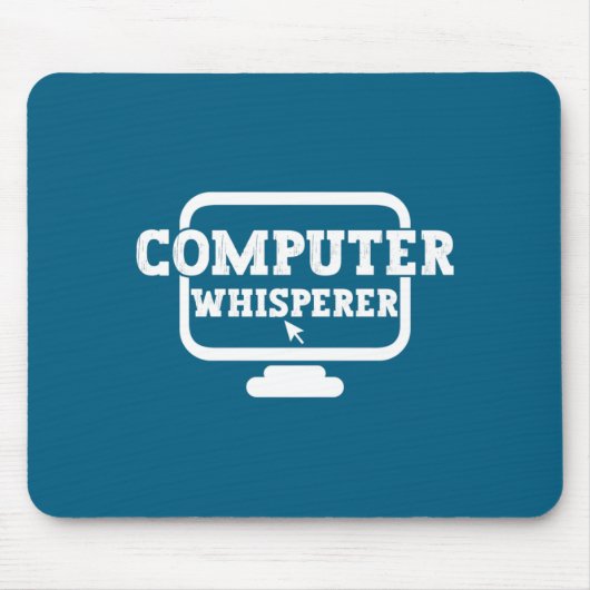 Computer Whisperer Tech Suprt Nerds Geek Funny N  マウスパッド (正面)