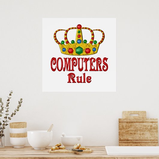 COMPUTERS規則 ポスター (キッチン)