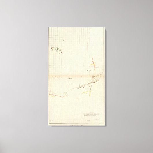 Comstock鉱山マップ番号I キャンバスプリント (正面)