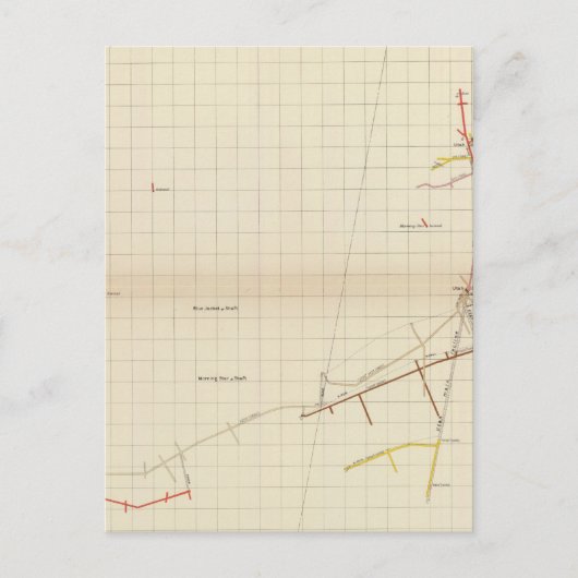 Comstock鉱山マップ番号I ポストカード (正面)