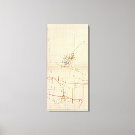 Comstock鉱山マップ番号II キャンバスプリント (正面)