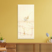 Comstock鉱山マップ番号II キャンバスプリント (インサイチュ (リビング))