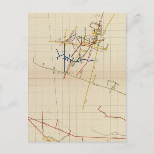 Comstock鉱山マップ番号II ポストカード (正面)