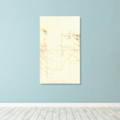 Comstock鉱山マップ番号V キャンバスプリント (インサイチュ (ウッドフロア))