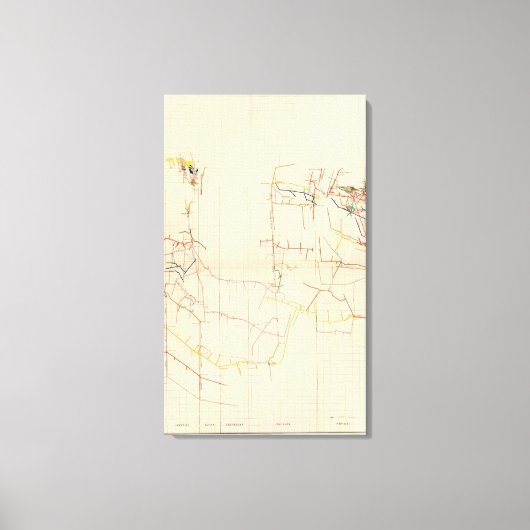 Comstock鉱山マップ番号V キャンバスプリント (正面)