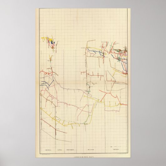 Comstock鉱山マップ番号V ポスター (正面)