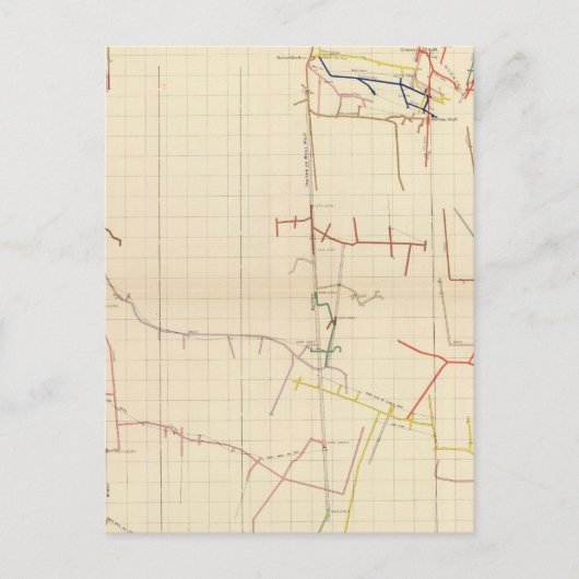 Comstock鉱山マップ番号V ポストカード (正面)