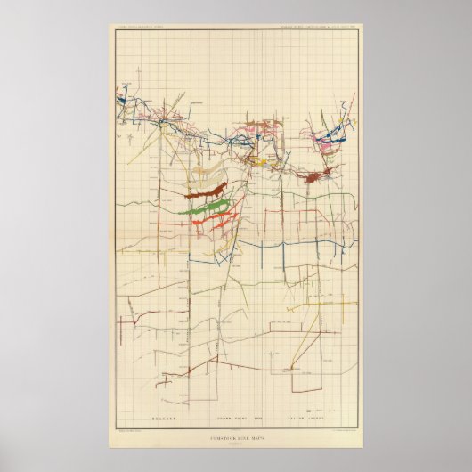 Comstock鉱山マップ番号VI ポスター (正面)