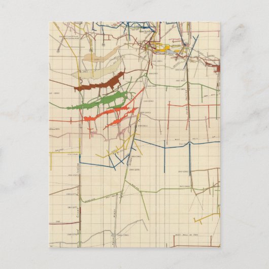 Comstock鉱山マップ番号VI ポストカード (正面)