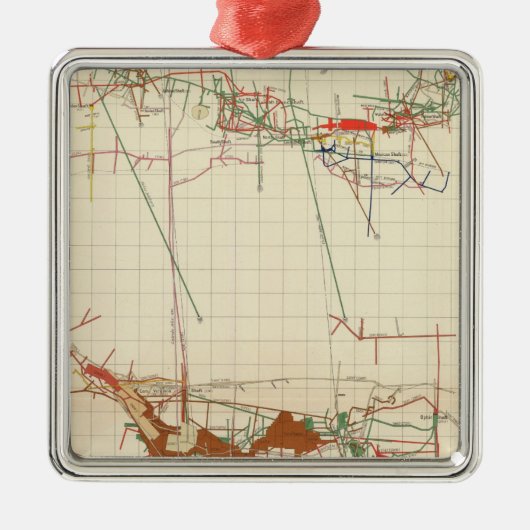 Comstock鉱山地図第III メタルオーナメント (正面)