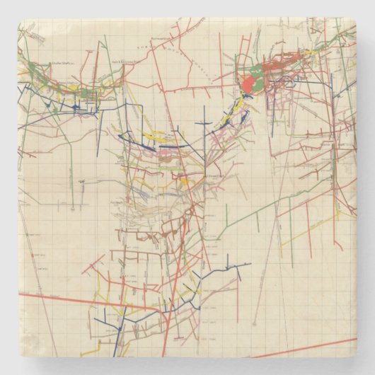 Comstock鉱山地図第IV ストーンコースター (正面)