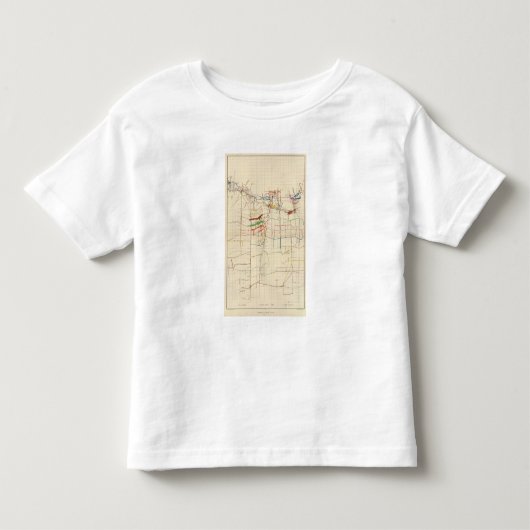 Comstock鉱山地図第VI トドラーTシャツ (正面)