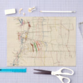 Comstock鉱山地図第VI 薄葉紙 (クラフト)