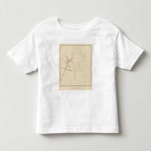 Comstock鉱山地図第VIX トドラーTシャツ (正面)