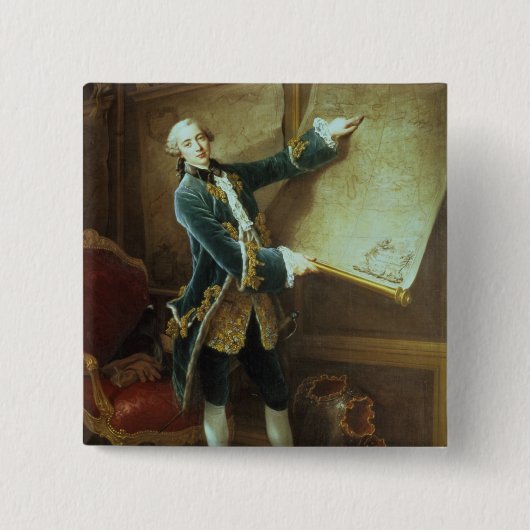 Comte de Vaudreuil 1758年 缶バッジ (正面)