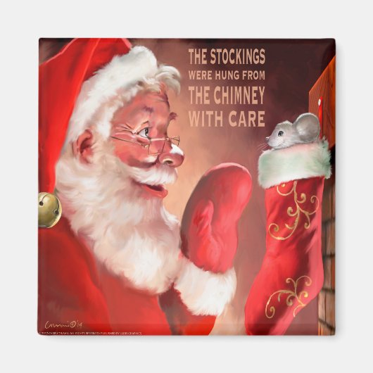 CON33サンタ3ストッキング.tif マグネット (正面)