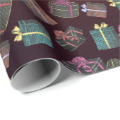 con dibujo de cajas de regalos ラッピングペーパー (ロールコーナー)