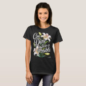 Con Dios Todo Es Posible Tシャツ キリスト教 スペイン語 F (正面フル)