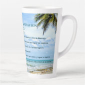 Con Dios Todo Posible Blue Sky Conquista Metas カフェラテマグ (右)