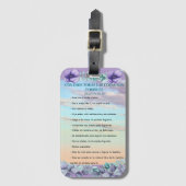  Con Dios Todo Posible Marcos 10:27 Azul Lila ラゲッジタグ (正面縦)