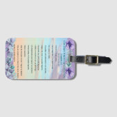  Con Dios Todo Posible Marcos 10:27 Azul Lila ラゲッジタグ (正面横)