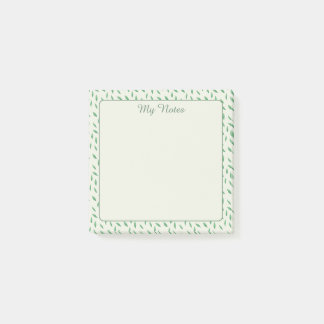 con diseño de hojas verdes ポストイット