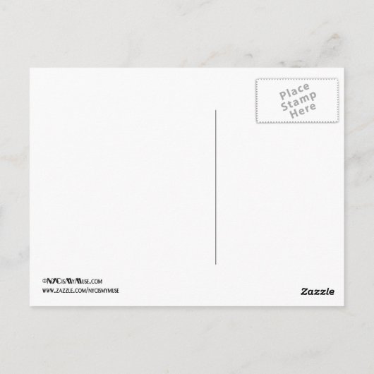 Con Edison時計塔は薄暮れ時にピンクで点灯 ポストカード (裏面)