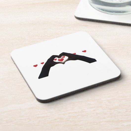 “Con el corazón en la mano” posa vaso コースター (左側)