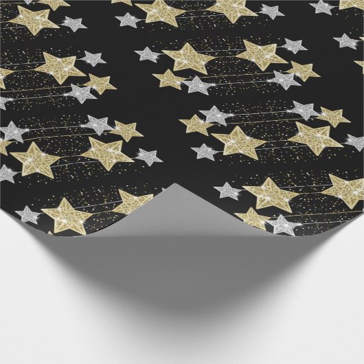  con estrellas para celebraciones ラッピングペーパー (角)