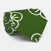 con flores blancas, fondo personalizable ネクタイ (ロール)