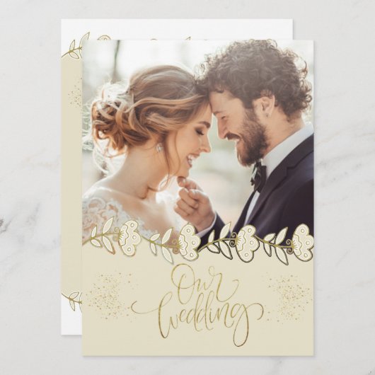  con foto personalizada 招待状 (正面/裏面)