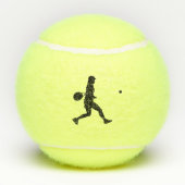 con jugadora y raquetas de tenis テニスボール (裏面)
