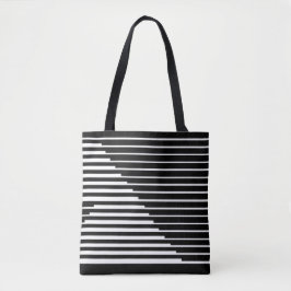 con líneas negras y color personalizable トートバッグ