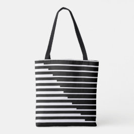 con líneas negras y color personalizable トートバッグ