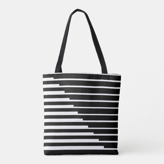 con líneas negras y color personalizable トートバッグ (裏面)