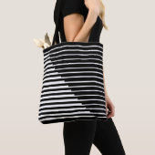 con líneas negras y color personalizable トートバッグ (クローズアップ)