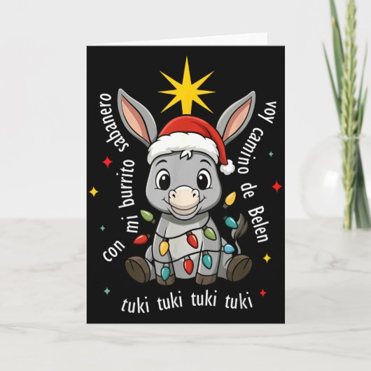 Con Mi Burrito Sabanero Mexican Tuki Tuki Latino X カード (正面)