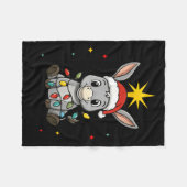 Con Mi Burrito Sabanero Mexican Tuki Tuki Latino X フリースブランケット (正面(横))
