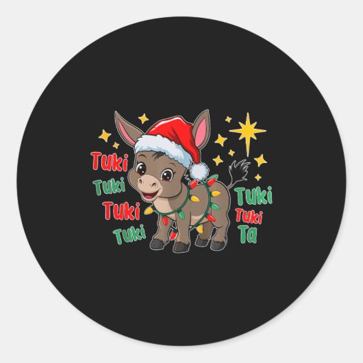 Con Mi Burrito Sabanero Mexican Tuki Tuki Latino X ラウンドシール (正面)