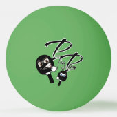  con palas negras graciosas 卓球ボール (裏面)