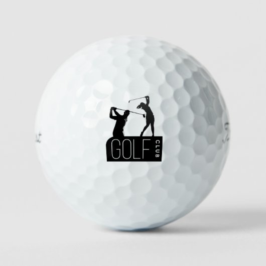 con silueta de golfistas ゴルフボール (正面)